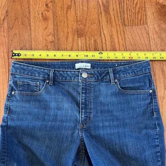 Made & Loved Loft Curvy Skinny Slim Blue Jeans Raw Hem Women’s 14 waist 32 - Picture 5 of 10